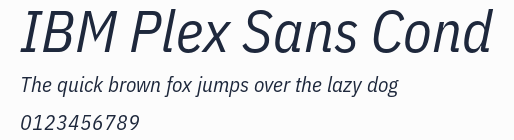 IBM Plex Sans Cond預覽圖