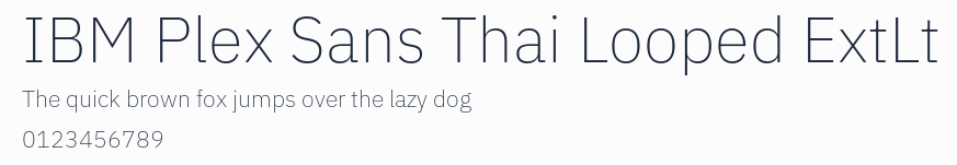 IBM Plex Sans Thai Looped ExtLt預覽圖