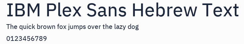 IBM Plex Sans Hebrew Text預覽圖