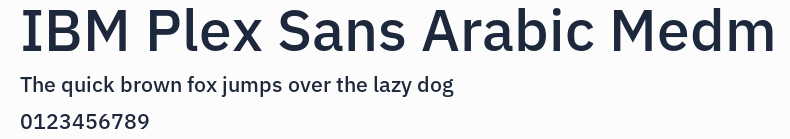 IBM Plex Sans Arabic Medm預覽圖