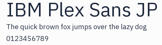 IBM Plex Sans JP預覽圖