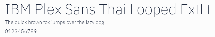 IBM Plex Sans Thai Looped ExtLt預覽圖
