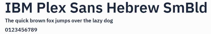 IBM Plex Sans Hebrew SmBld預覽圖