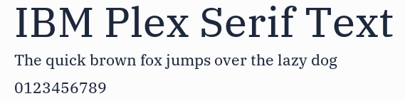 IBM Plex Serif Text預覽圖