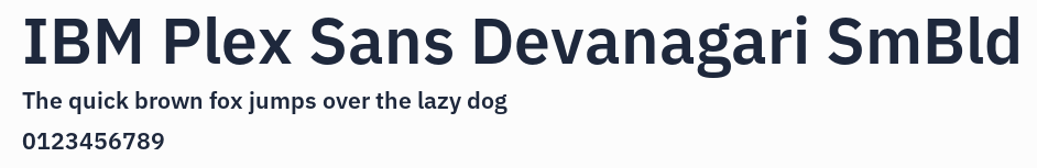 IBM Plex Sans Devanagari SmBld預覽圖