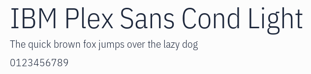 IBM Plex Sans Cond Light預覽圖
