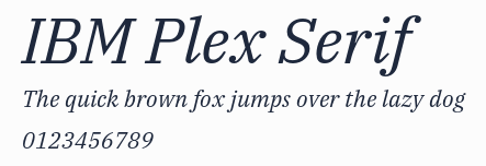 IBM Plex Serif預覽圖