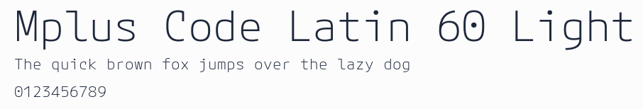Mplus Code Latin 60 Light預覽圖