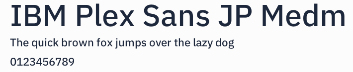 IBM Plex Sans JP Medm預覽圖