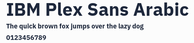 IBM Plex Sans Arabic預覽圖