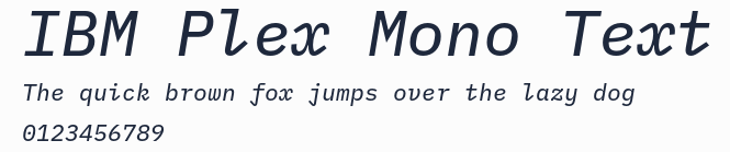 IBM Plex Mono Text預覽圖