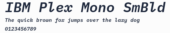 IBM Plex Mono SmBld預覽圖