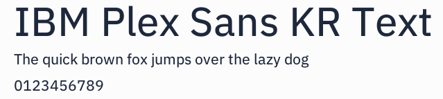 IBM Plex Sans KR Text預覽圖