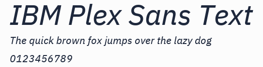 IBM Plex Sans Text預覽圖
