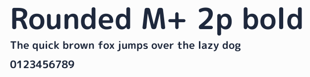 Rounded M+ 2p bold預覽圖