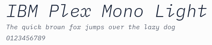 IBM Plex Mono Light預覽圖