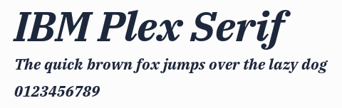 IBM Plex Serif預覽圖