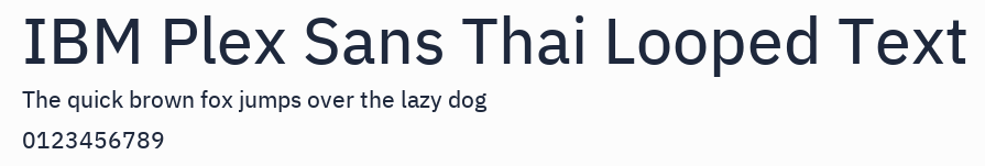 IBM Plex Sans Thai Looped Text預覽圖