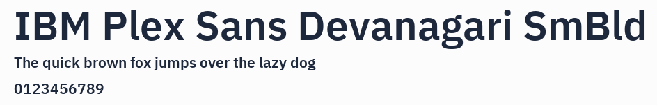 IBM Plex Sans Devanagari SmBld預覽圖
