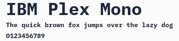 IBM Plex Mono預覽圖