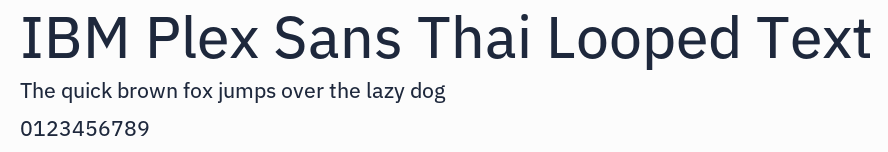 IBM Plex Sans Thai Looped Text預覽圖