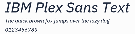 IBM Plex Sans Text預覽圖