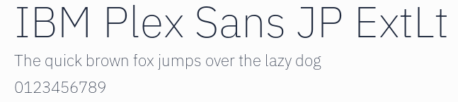 IBM Plex Sans JP ExtLt