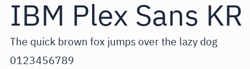 IBM Plex Sans KR預覽圖