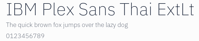 IBM Plex Sans Thai ExtLt預覽圖
