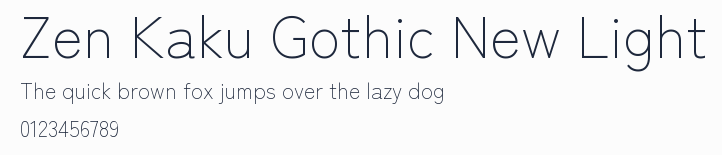 Zen Kaku Gothic New Light預覽圖