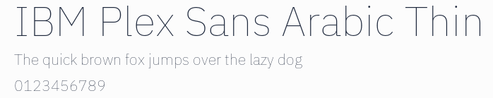 IBM Plex Sans Arabic Thin預覽圖