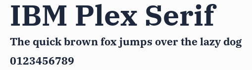 IBM Plex Serif預覽圖