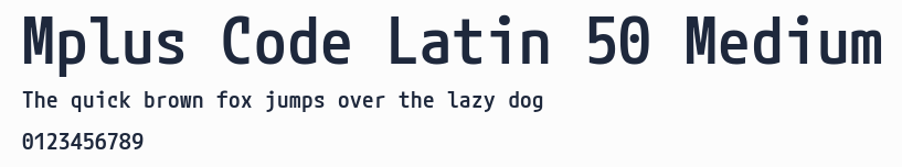Mplus Code Latin 50 Medium預覽圖