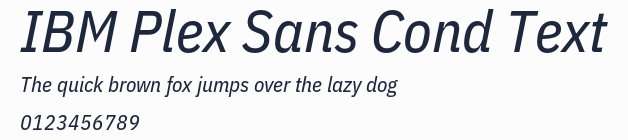 IBM Plex Sans Cond Text預覽圖