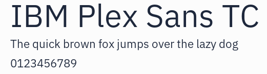 IBM Plex Sans TC預覽圖
