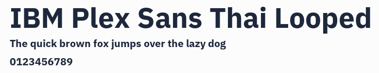IBM Plex Sans Thai Looped預覽圖