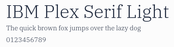 IBM Plex Serif Light預覽圖