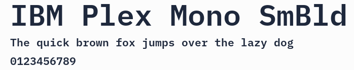 IBM Plex Mono SmBld預覽圖