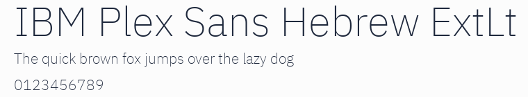 IBM Plex Sans Hebrew ExtLt預覽圖
