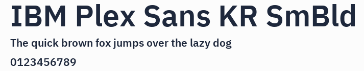 IBM Plex Sans KR SmBld預覽圖