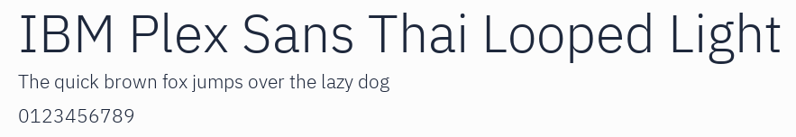 IBM Plex Sans Thai Looped Light預覽圖