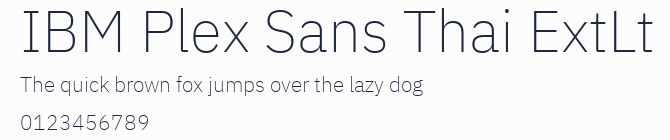 IBM Plex Sans Thai ExtLt預覽圖