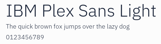 IBM Plex Sans Light預覽圖