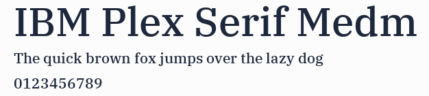 IBM Plex Serif Medm預覽圖