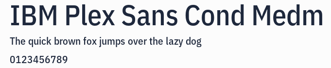 IBM Plex Sans Cond Medm預覽圖