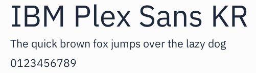 IBM Plex Sans KR預覽圖