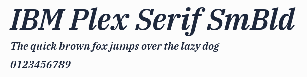 IBM Plex Serif SmBld預覽圖
