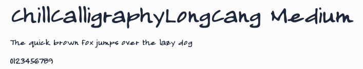 ChillCalligraphyLongCang Medium預覽圖