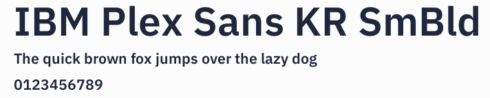 IBM Plex Sans KR SmBld預覽圖