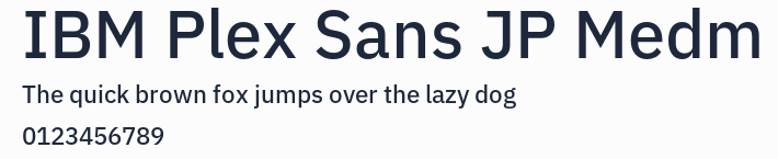 IBM Plex Sans JP Medm預覽圖